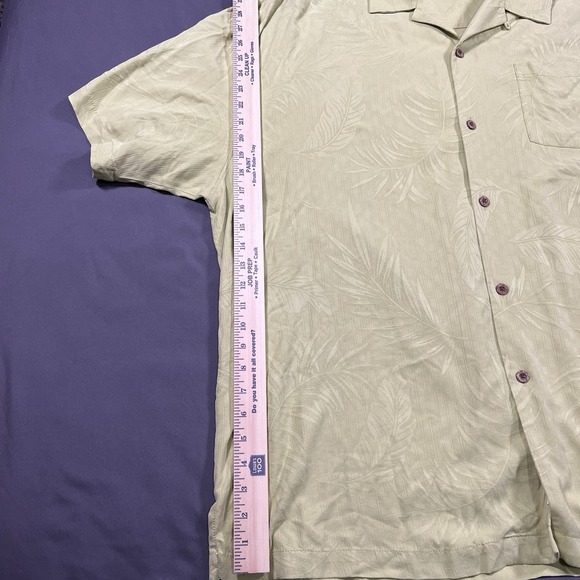 Mens Tommy Bahama Hawaiian Shirt Size XXL 100% Silk All Over Palm Trees 2XL - Picture 10 of 10